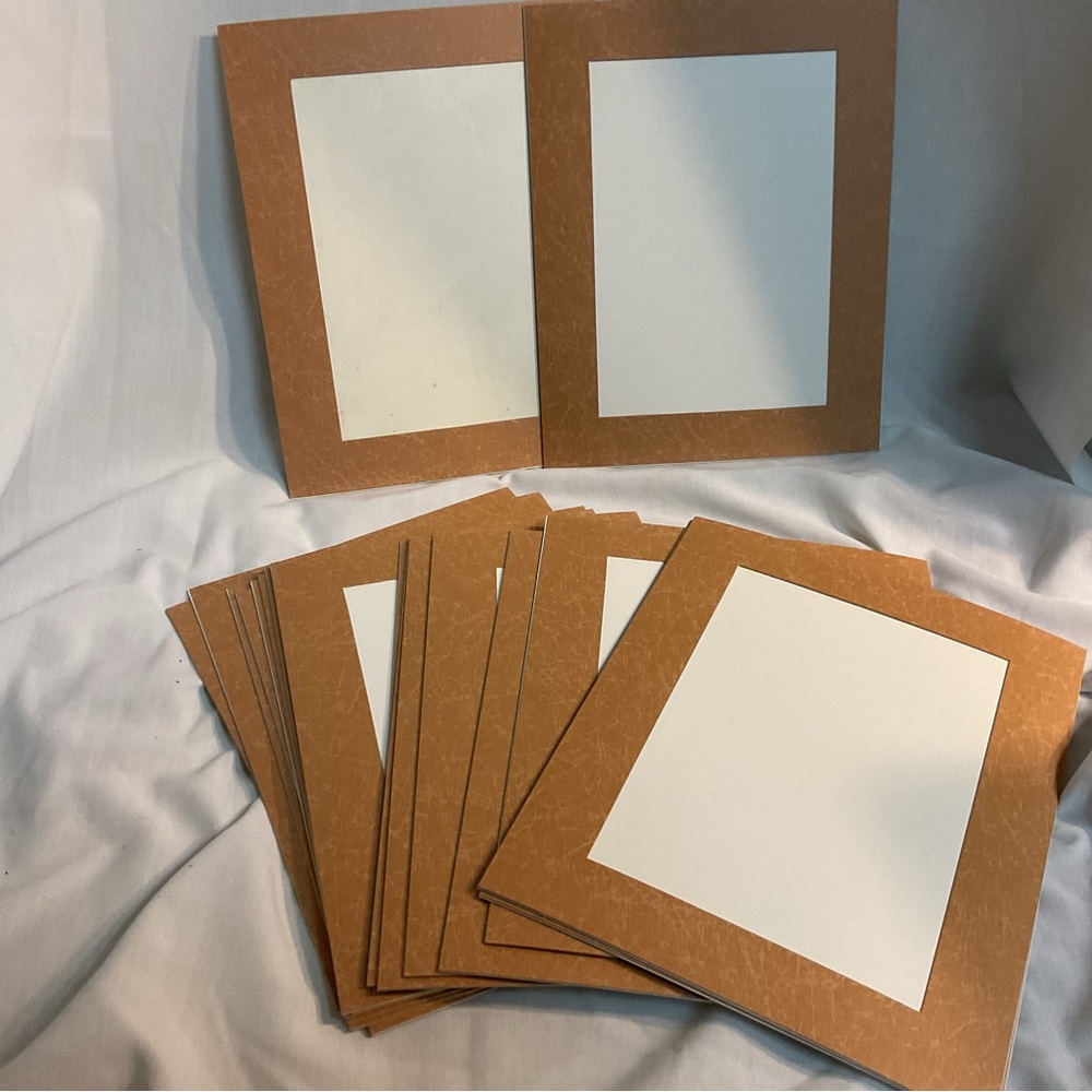 Brown and White Marble Print Photo Frames, set of (18), 10”x8”.